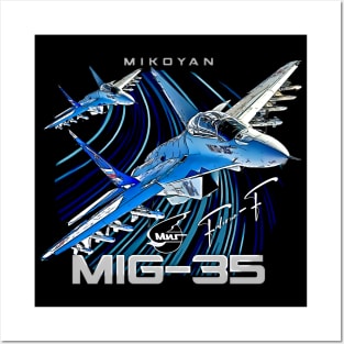 MIG35 Fulcrum-F Multirole Fighterjet Posters and Art